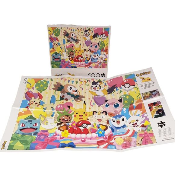 Pokemon Pikachu Birthday Party Puzzle 500 Pieces Buffalo Puzzle Pokemon Poster - Picture 8 of 15